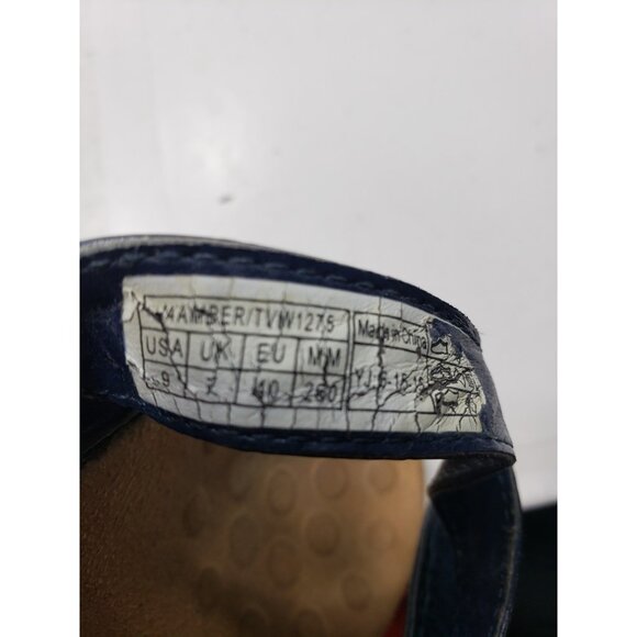 Vionic Amber Women’s Navy Blue Crocodile Embossed Pattern Backstrap Sandal Sz 9 - Picture 9 of 9